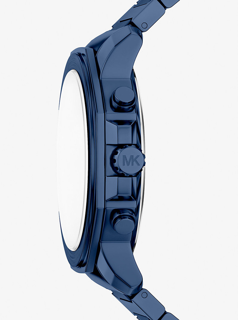 MICHAEL KORS Oversized Prescott Blue-Tone Watch outlook
