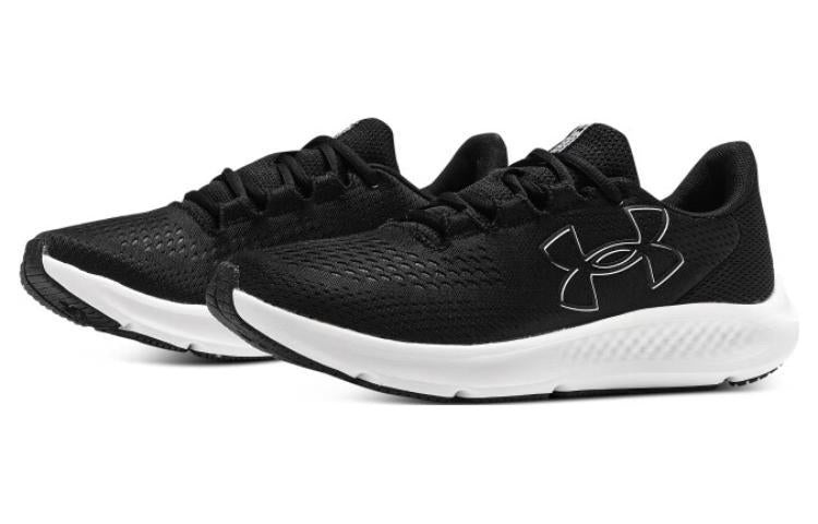 (WMNS) Under Armour Charged Pursuit 3 'Big Logo - Black White' 3026523-001 - 2