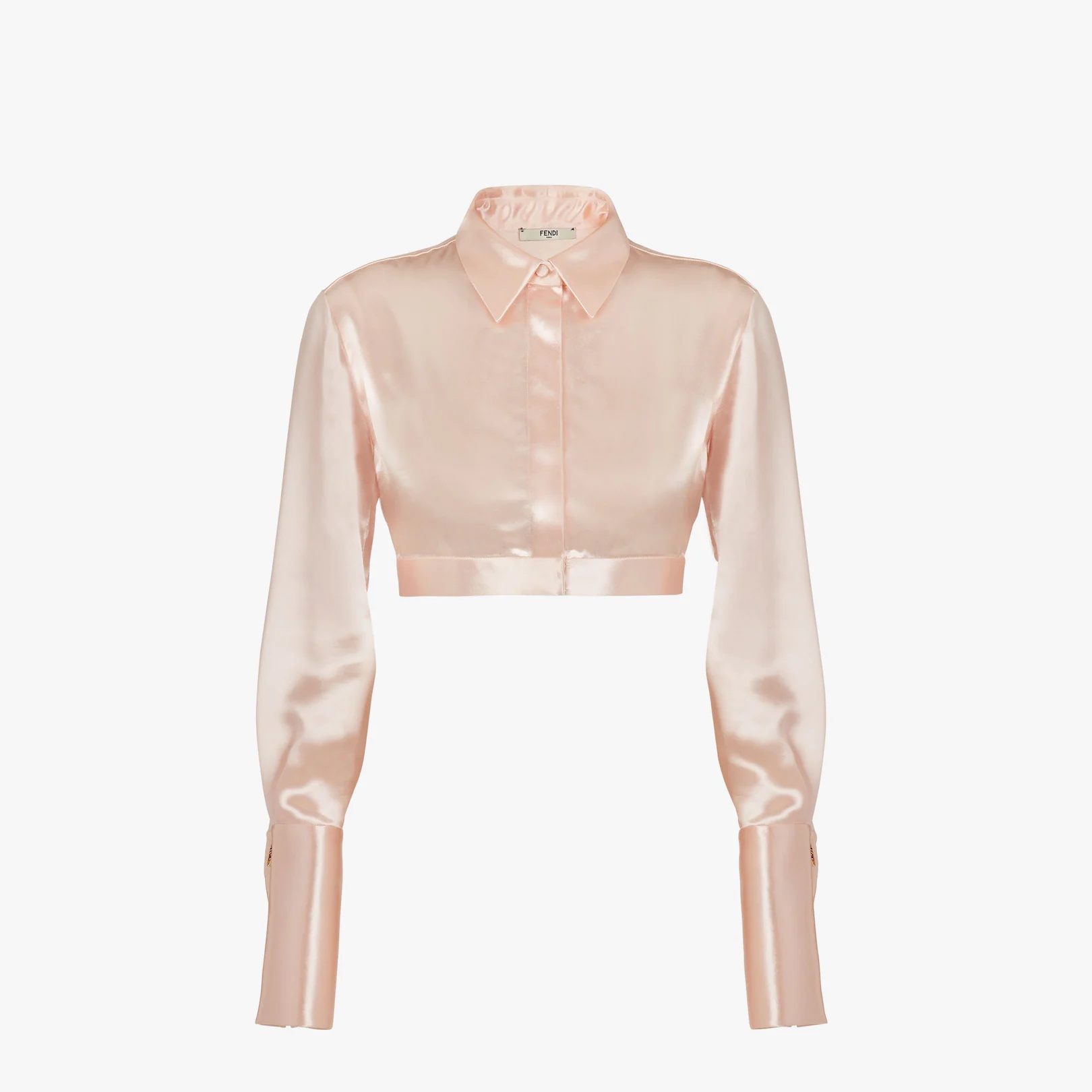 Pink satin shirt - 1