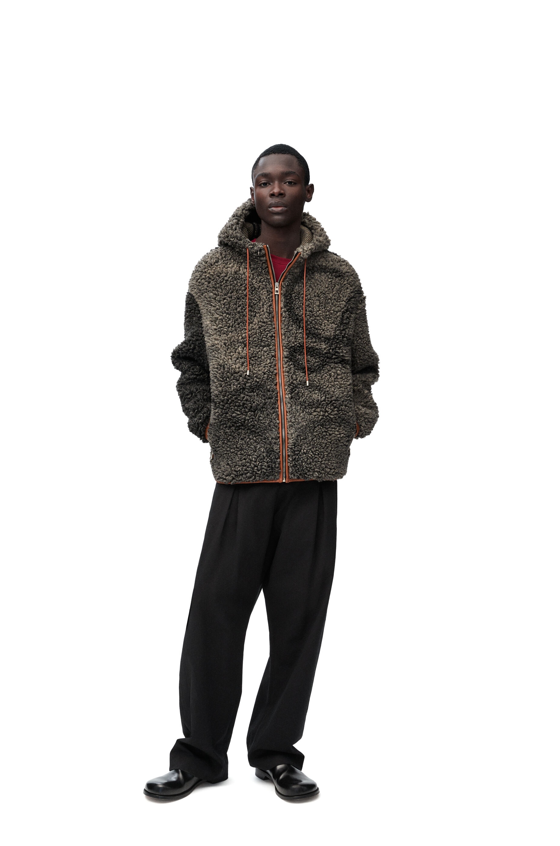 Hooded jacket in wool blend - 2