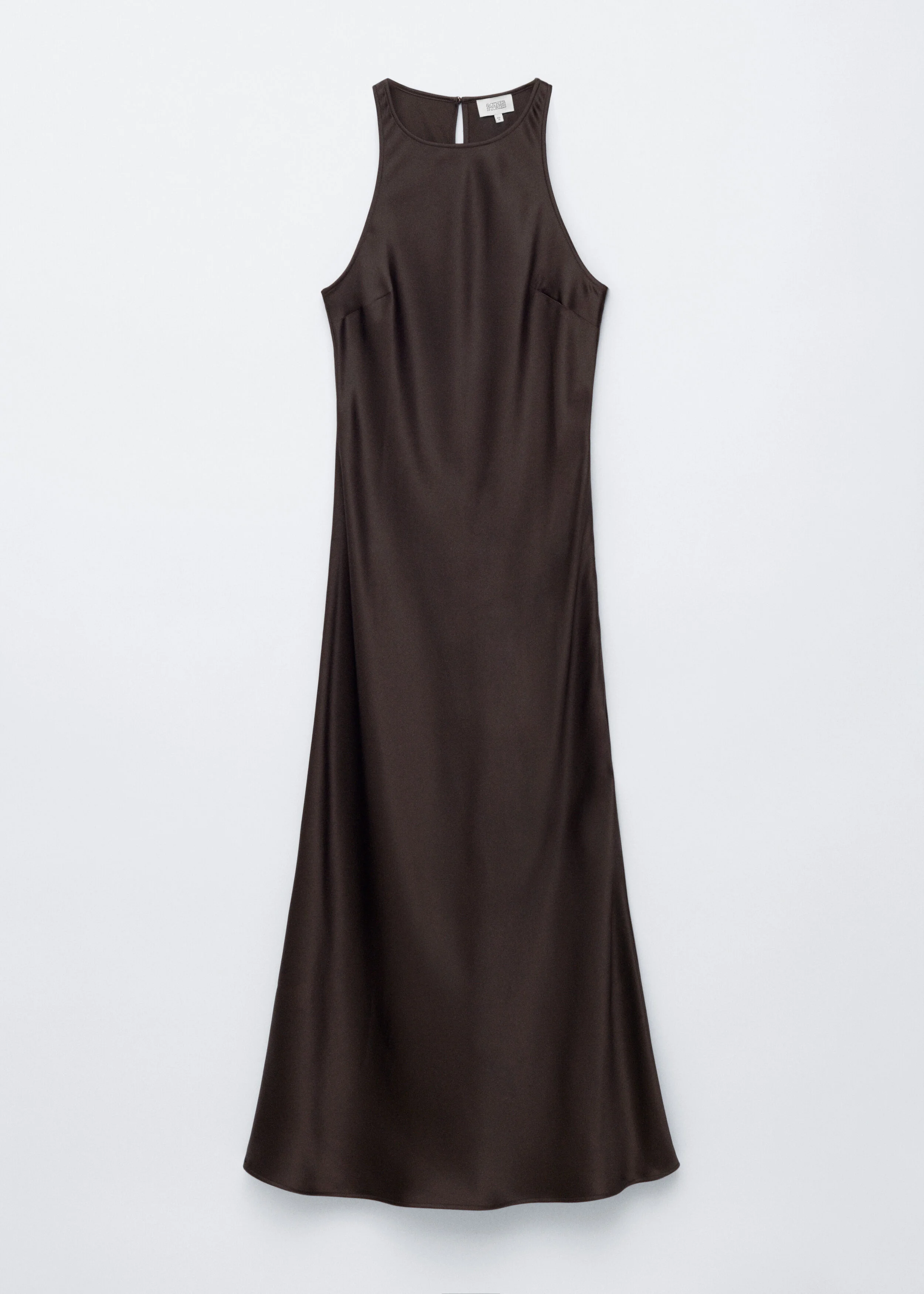 Sleeveless Satin Midi Dress - 1