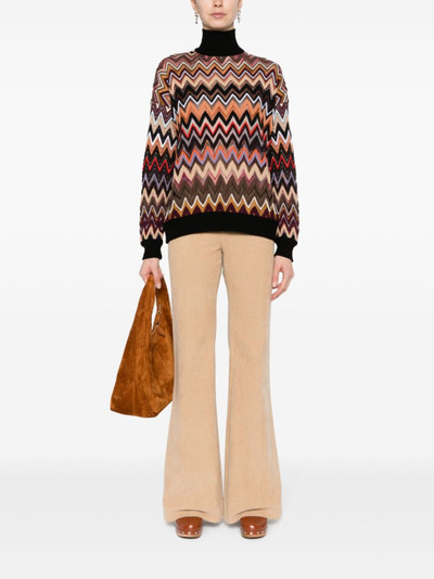Missoni zigzag-woven high-neck jumper outlook