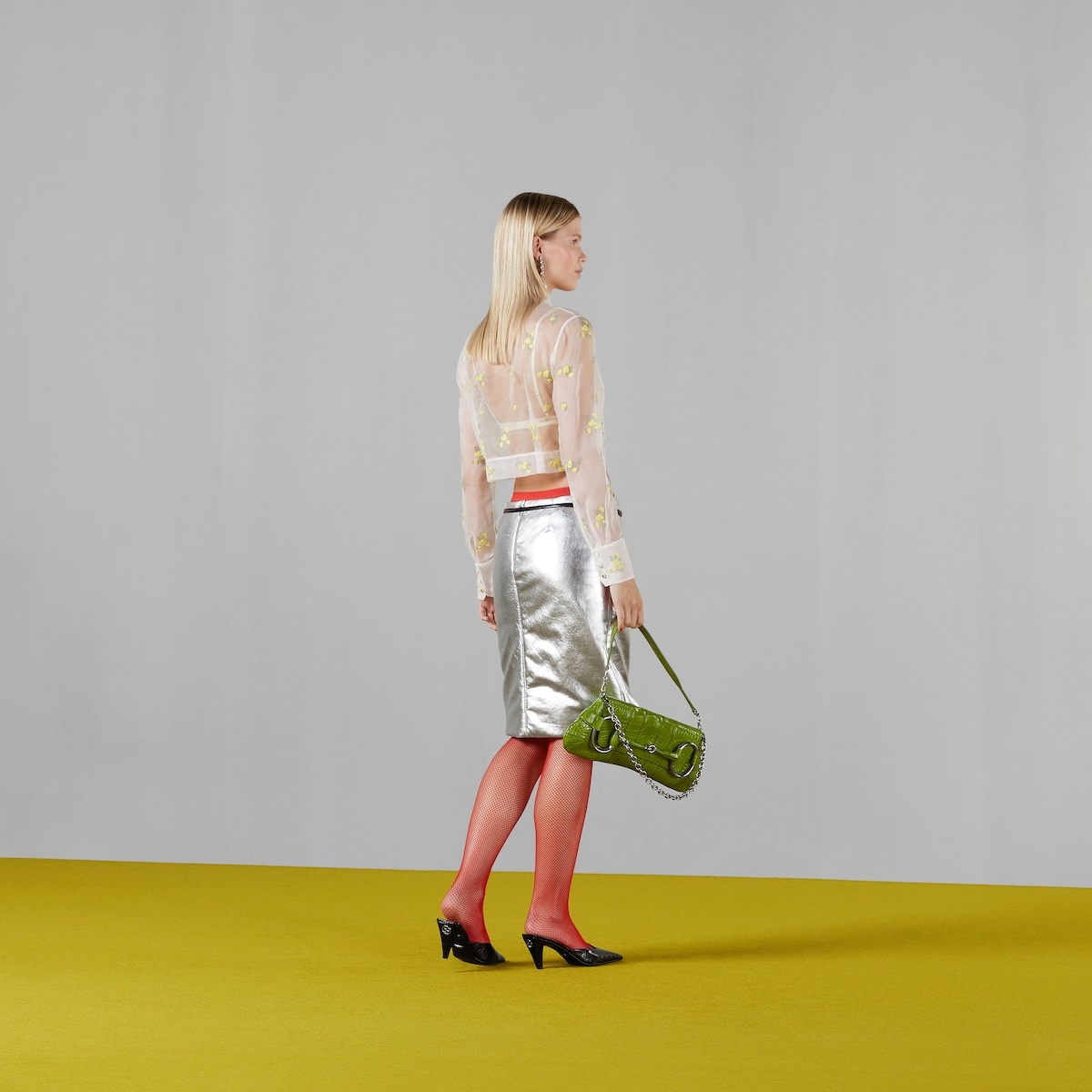 Padded leather skirt with Horsebit - 3