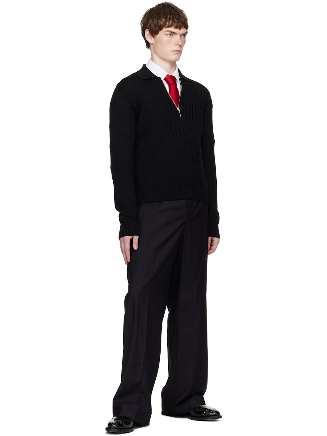 Red Satin Tie - 3