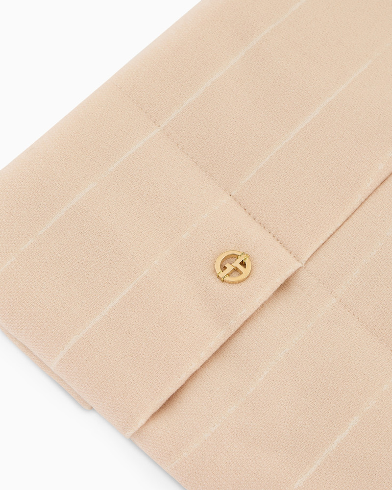 POLDO X GIORGIO ARMANI COAT IN PINSTRIPED MOTIF VIRGIN WOOL 4