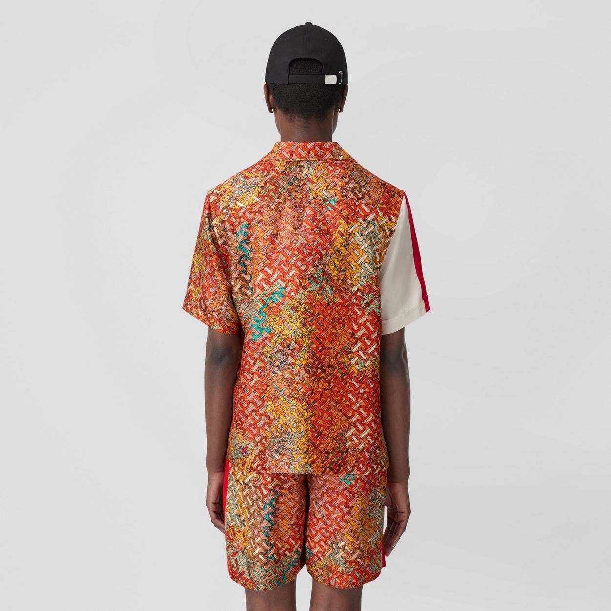 Monogram Map Print Silk Shorts - 4