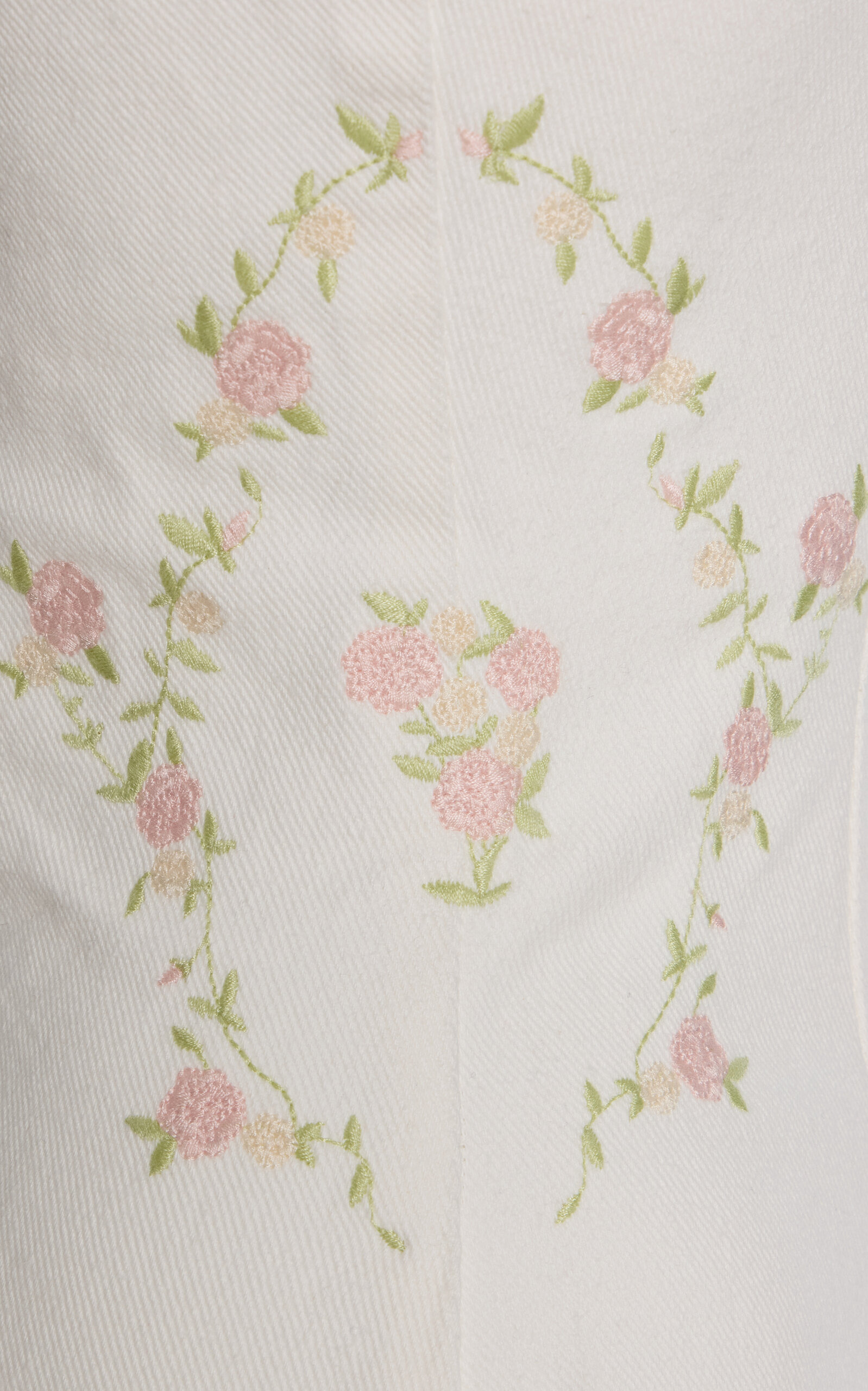 Embroidered Cotton Mini Dress ivory - 5