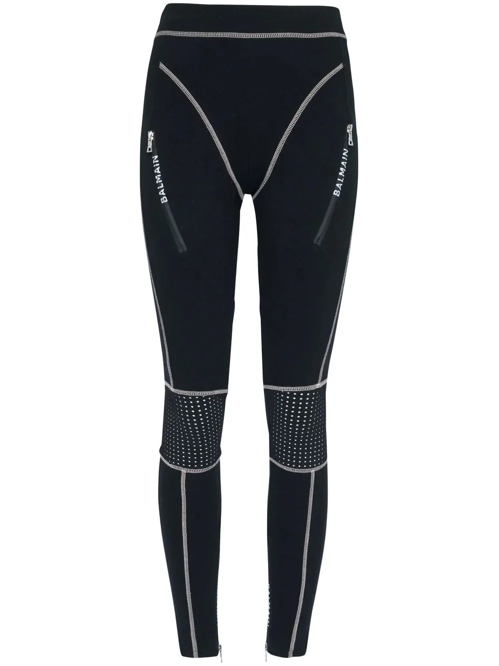 contrast stitch leggings - 1