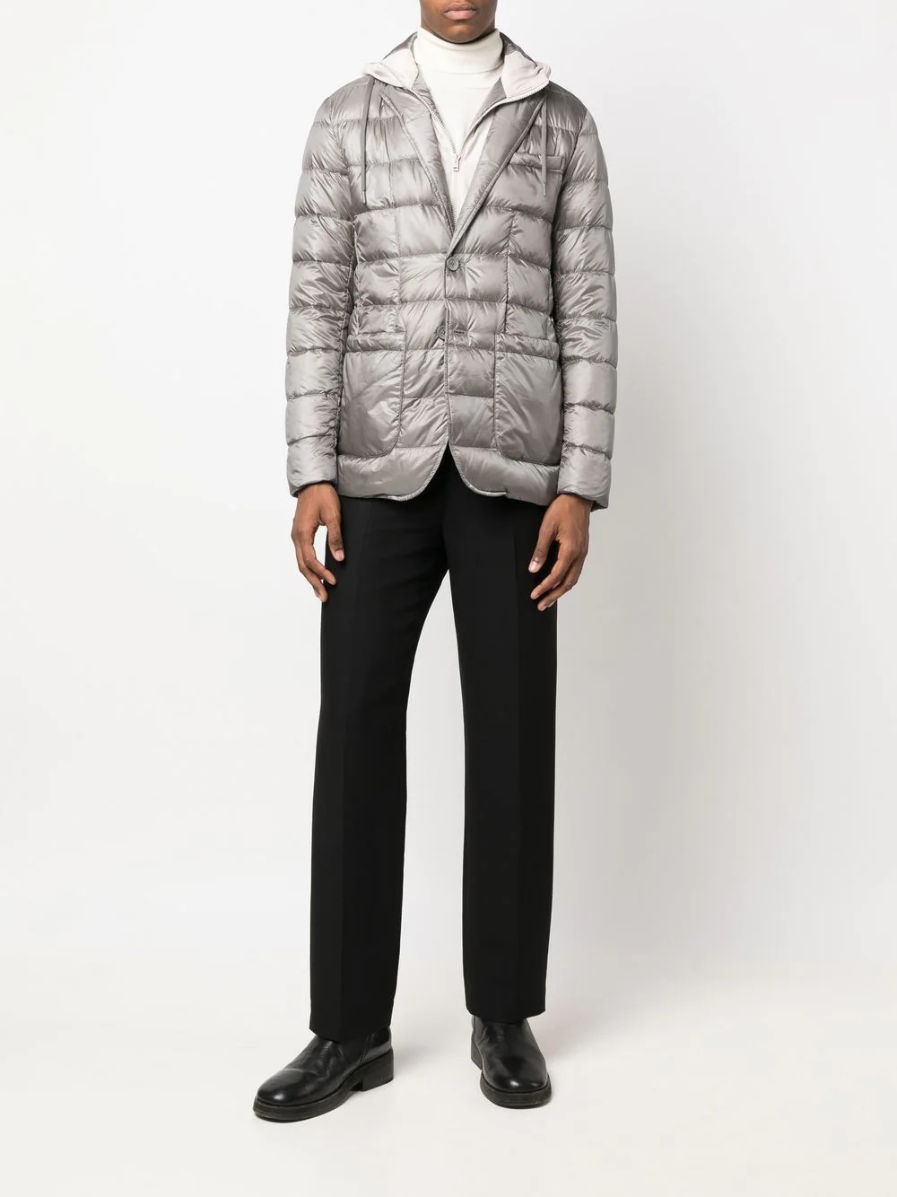 quilted single-breasted blazer - 2