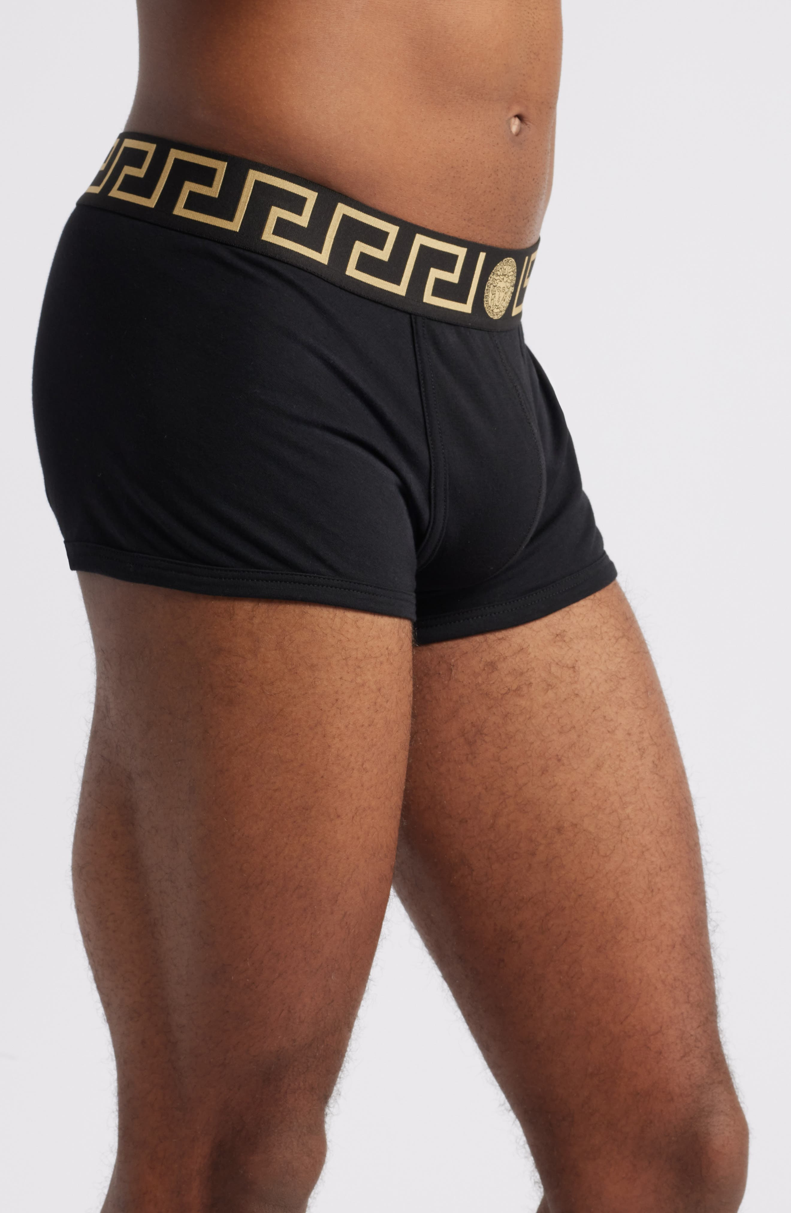 Versace Grecca Band Boxer Briefs in Black at Nordstrom - 3