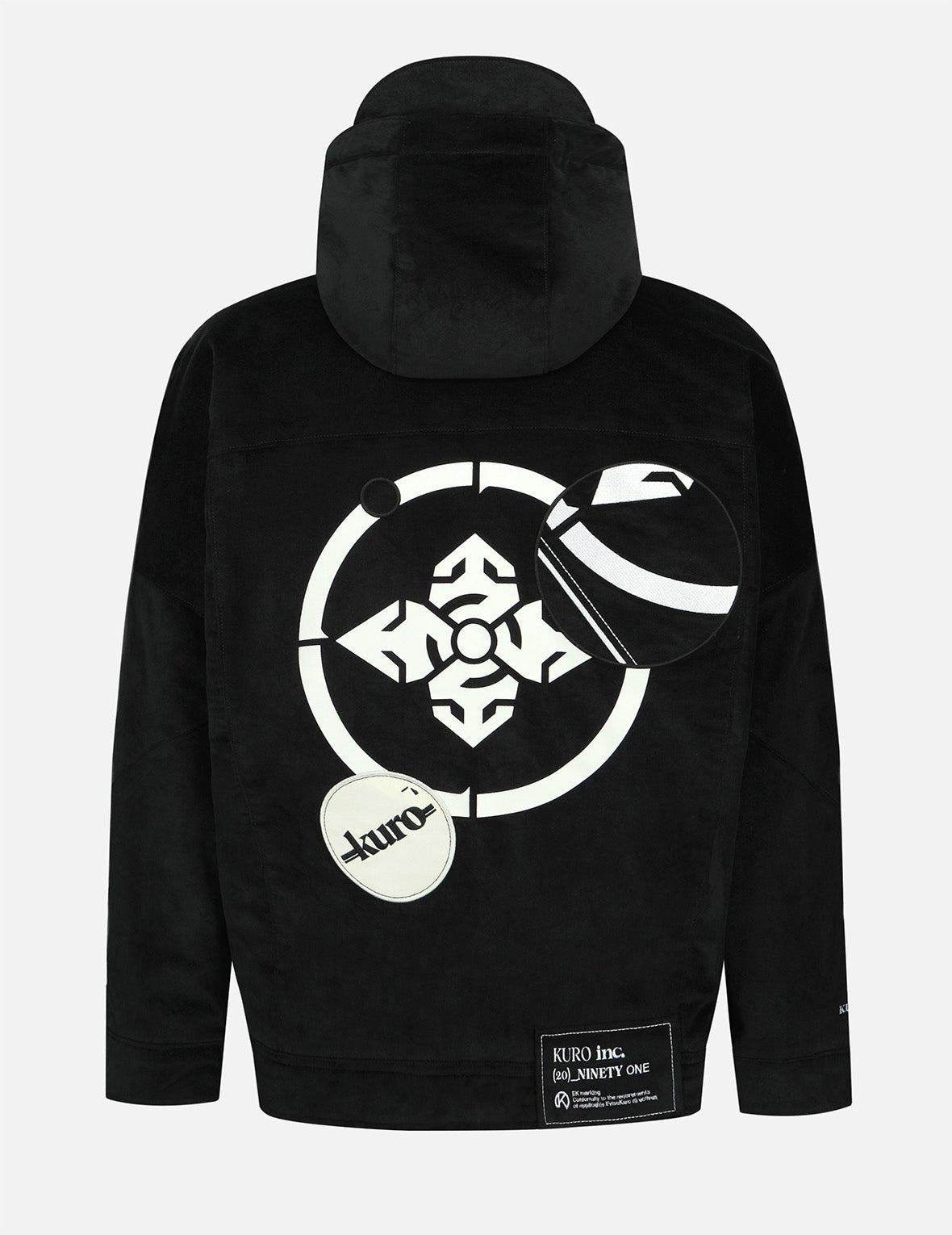 Kamon and Logo Patch Hooded Jacket - 2