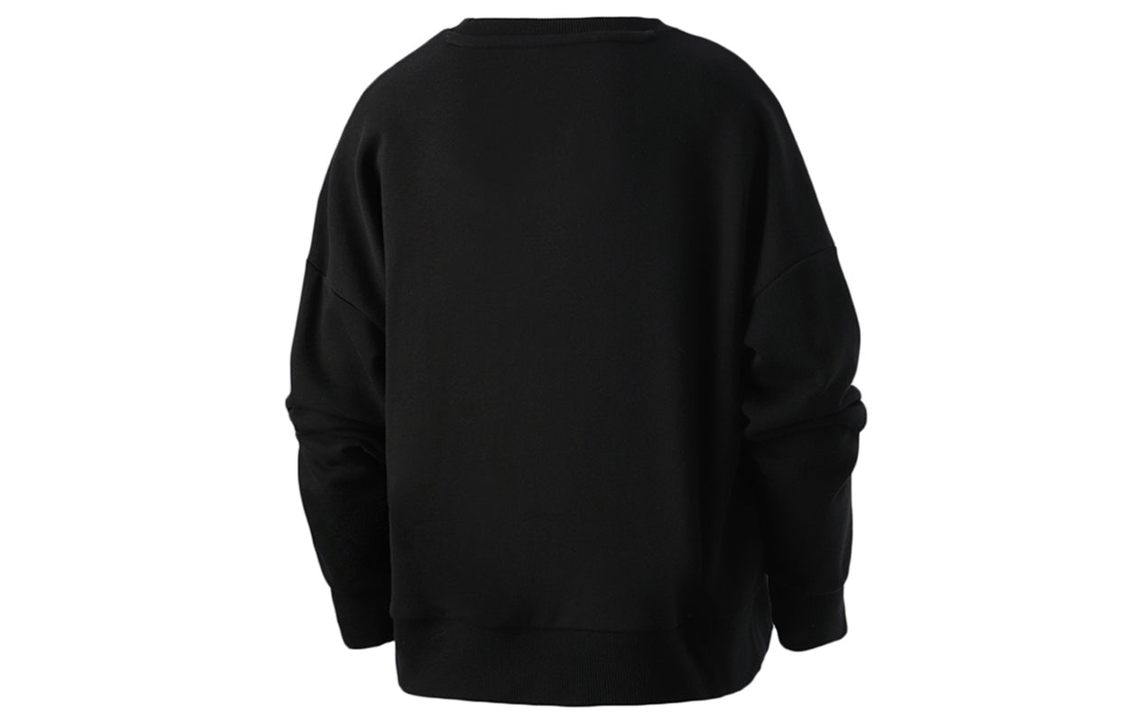 (WMNS) PUMA Classic Casual Printed Round Neck Long Sleeve Sweater 'Black Gold' 531382-51 - 2
