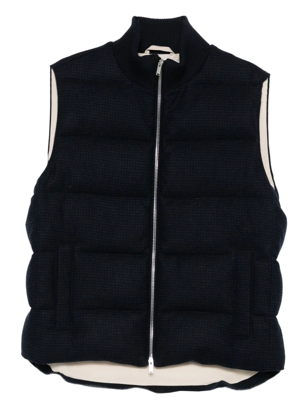 zip-up padded gilet - 1