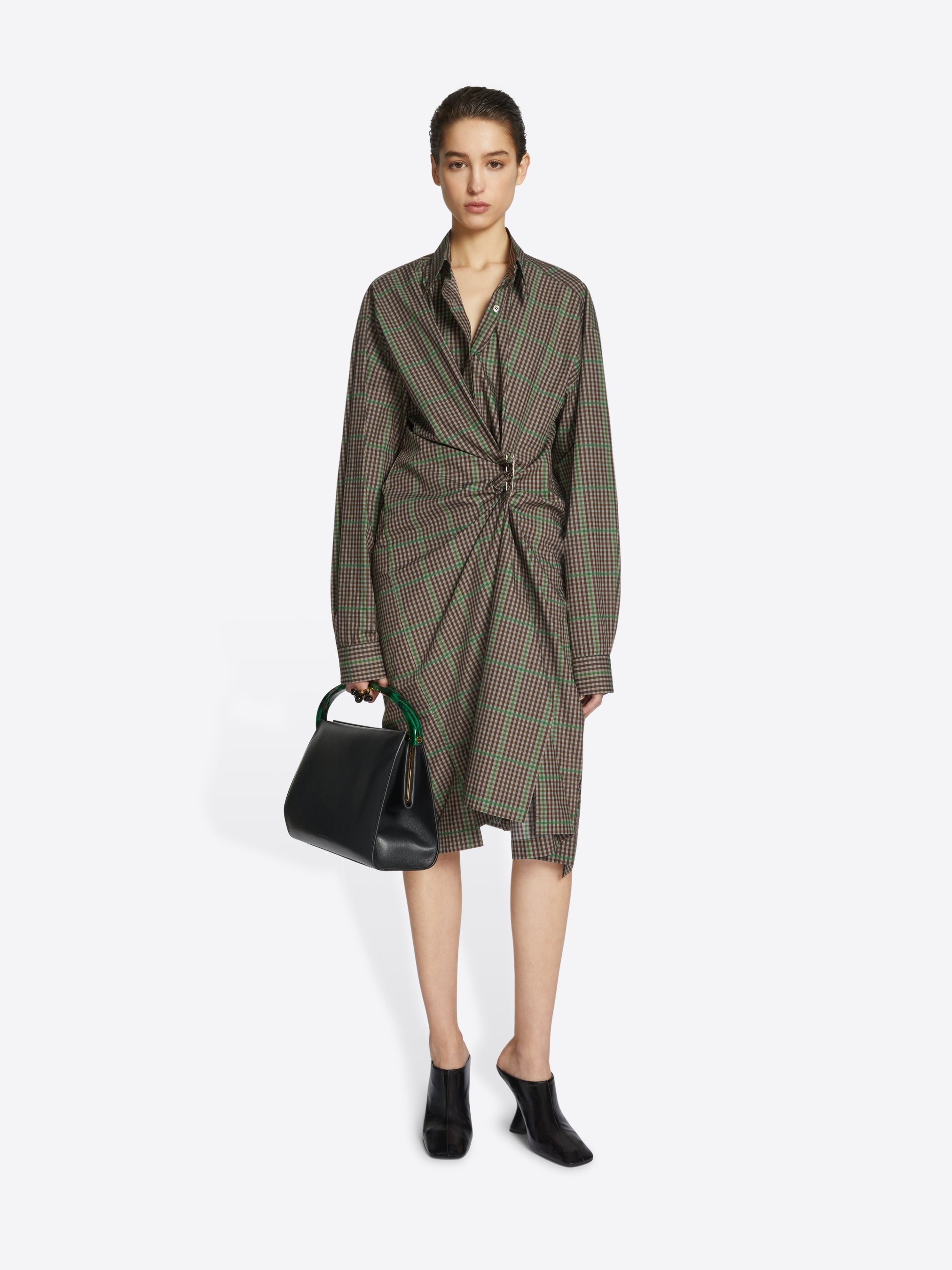 CHECKED SHIRT DRESS - 2