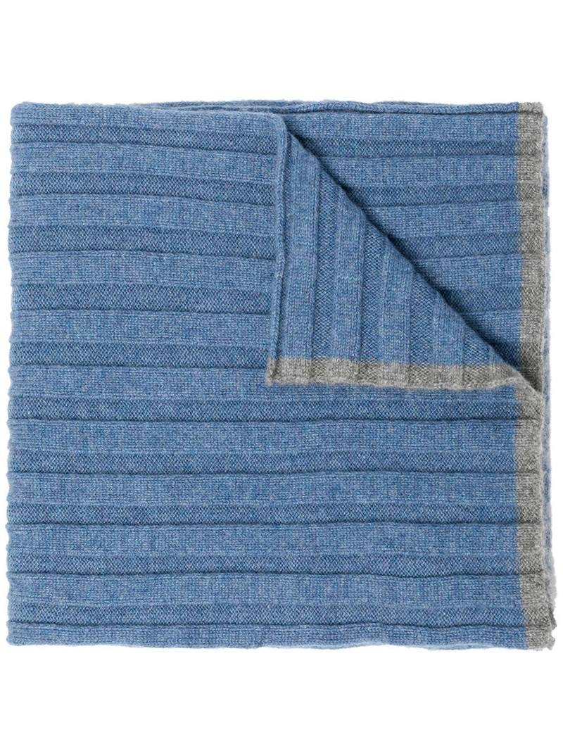 ribbed knit cashmere scarf 1