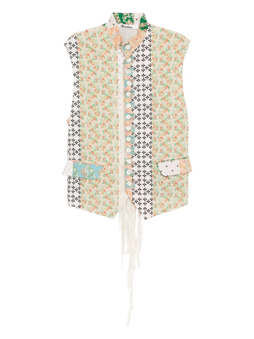 floral-print gilets - 1