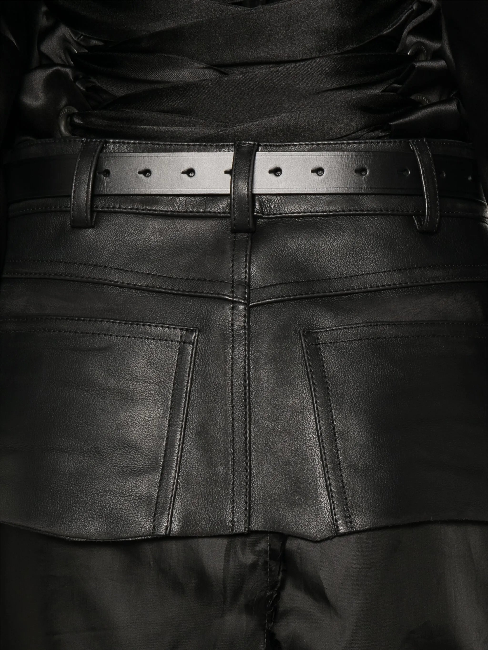 Leather-panel Midi Skirt - 4