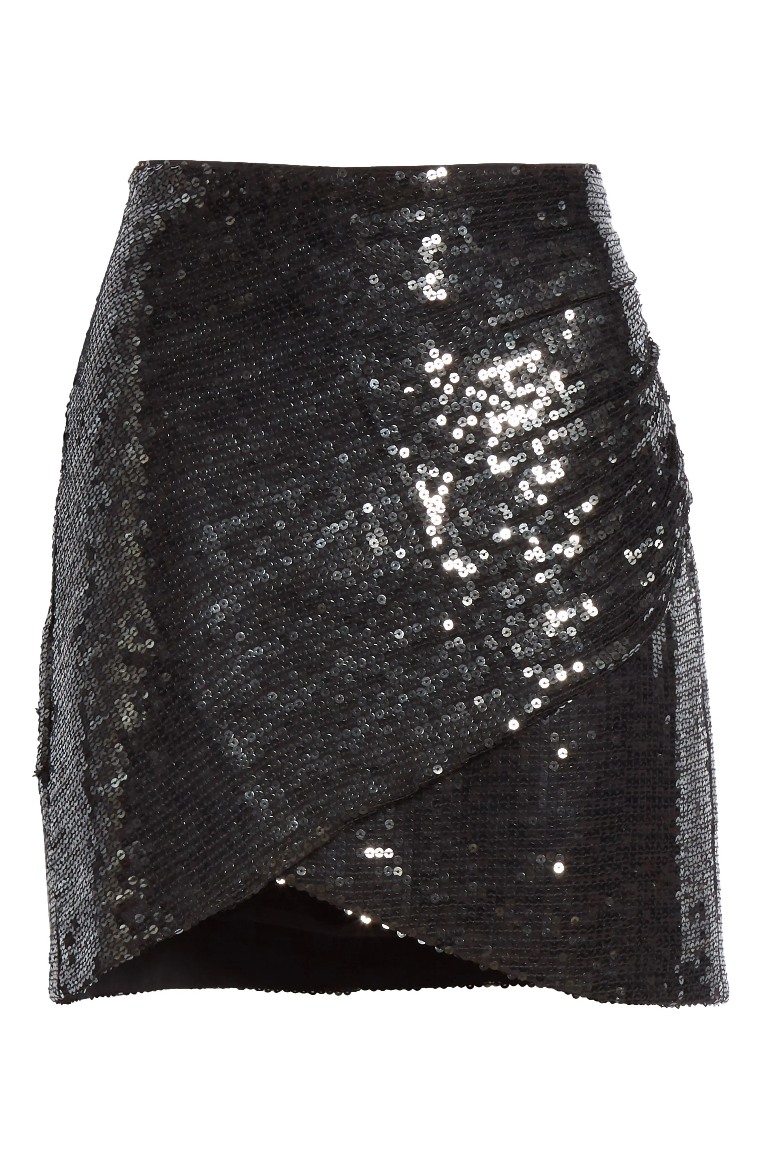 Fidela Draped Sequin Skirt - 5