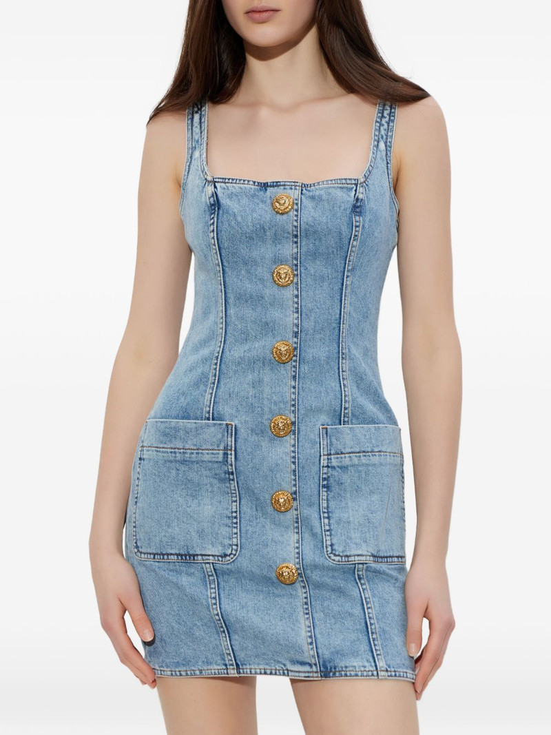 button front denim dress 3