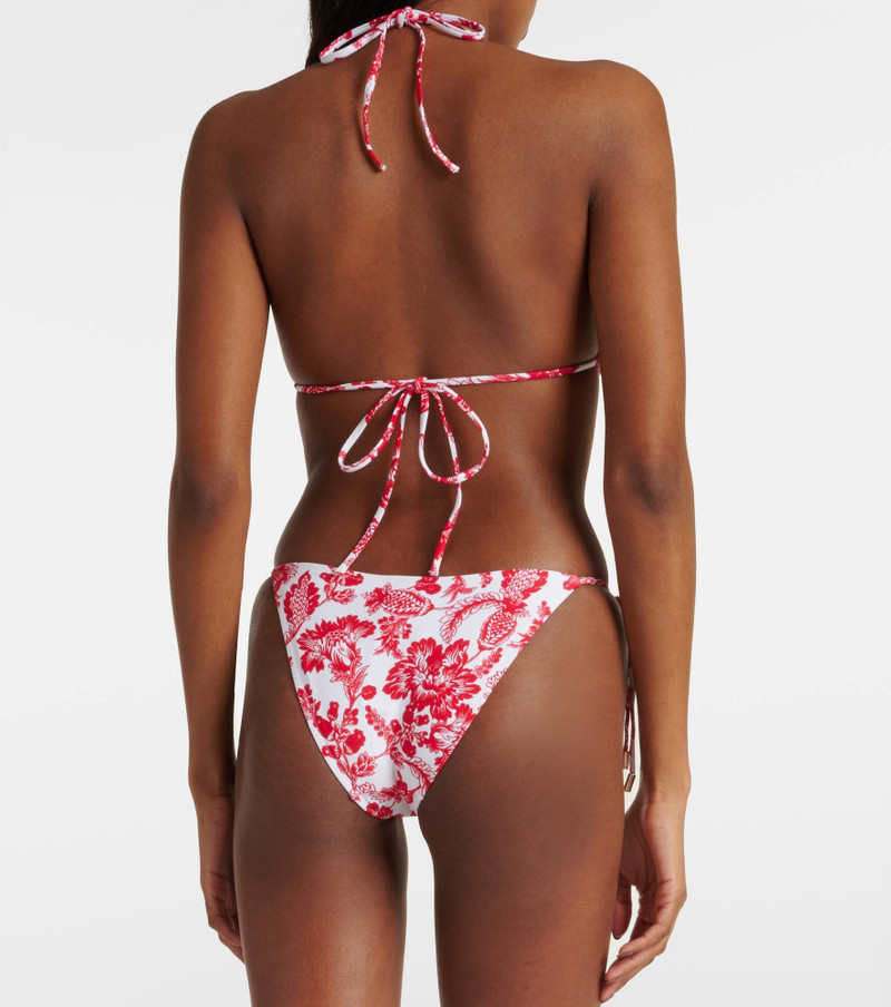 Miami ring-detail floral bikini top 3