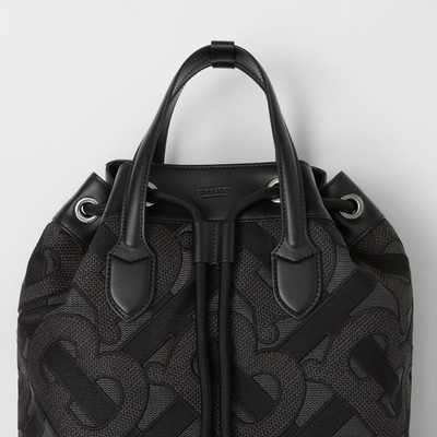 Burberry Monogram Cotton Drawcord Backpack outlook