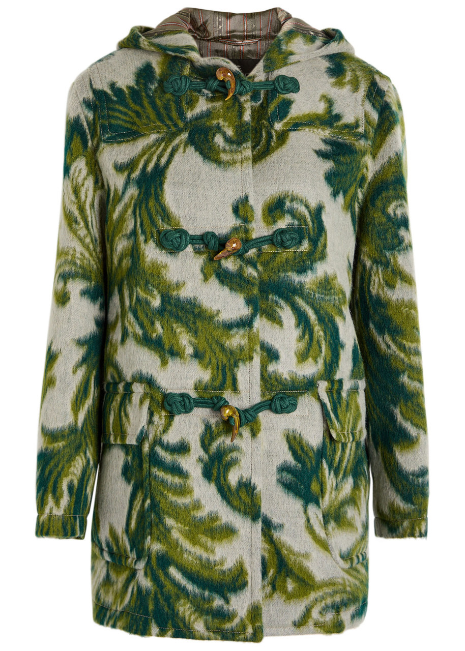 Etro Hooded Jacquard Wool-blend Jacket - 1