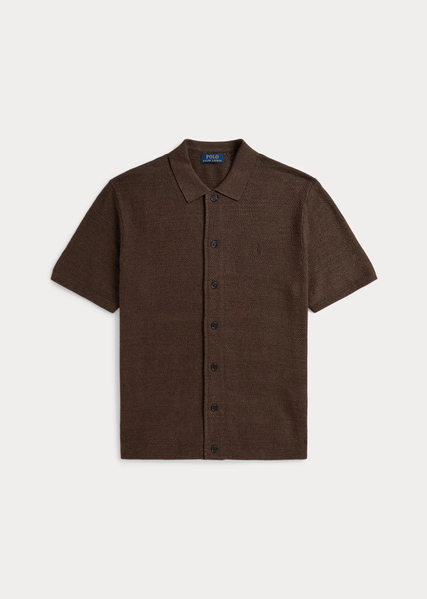Cotton-Linen Short-Sleeve Cardigan - 1