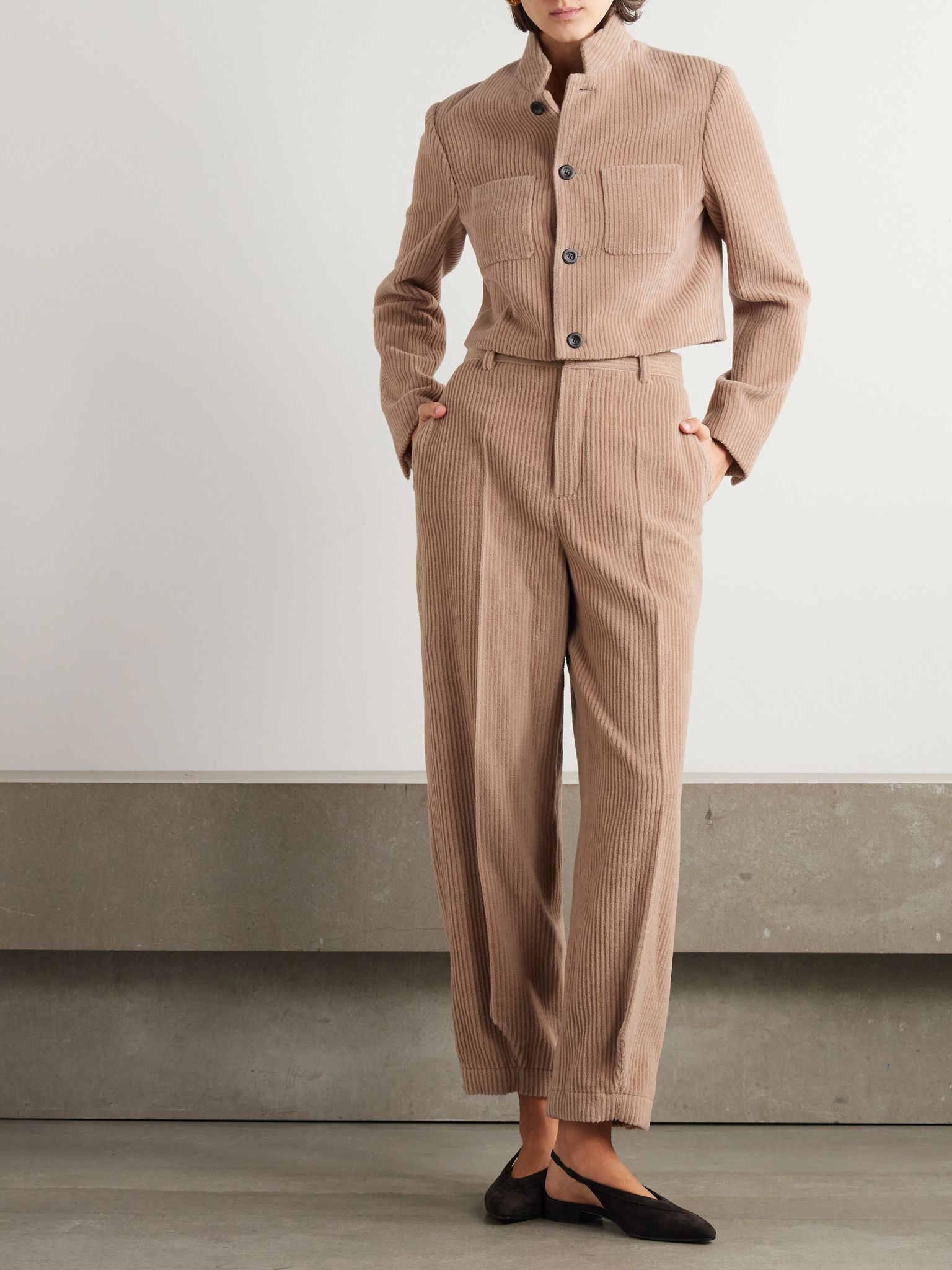 Cashmere-corduroy jacket Beige - 2
