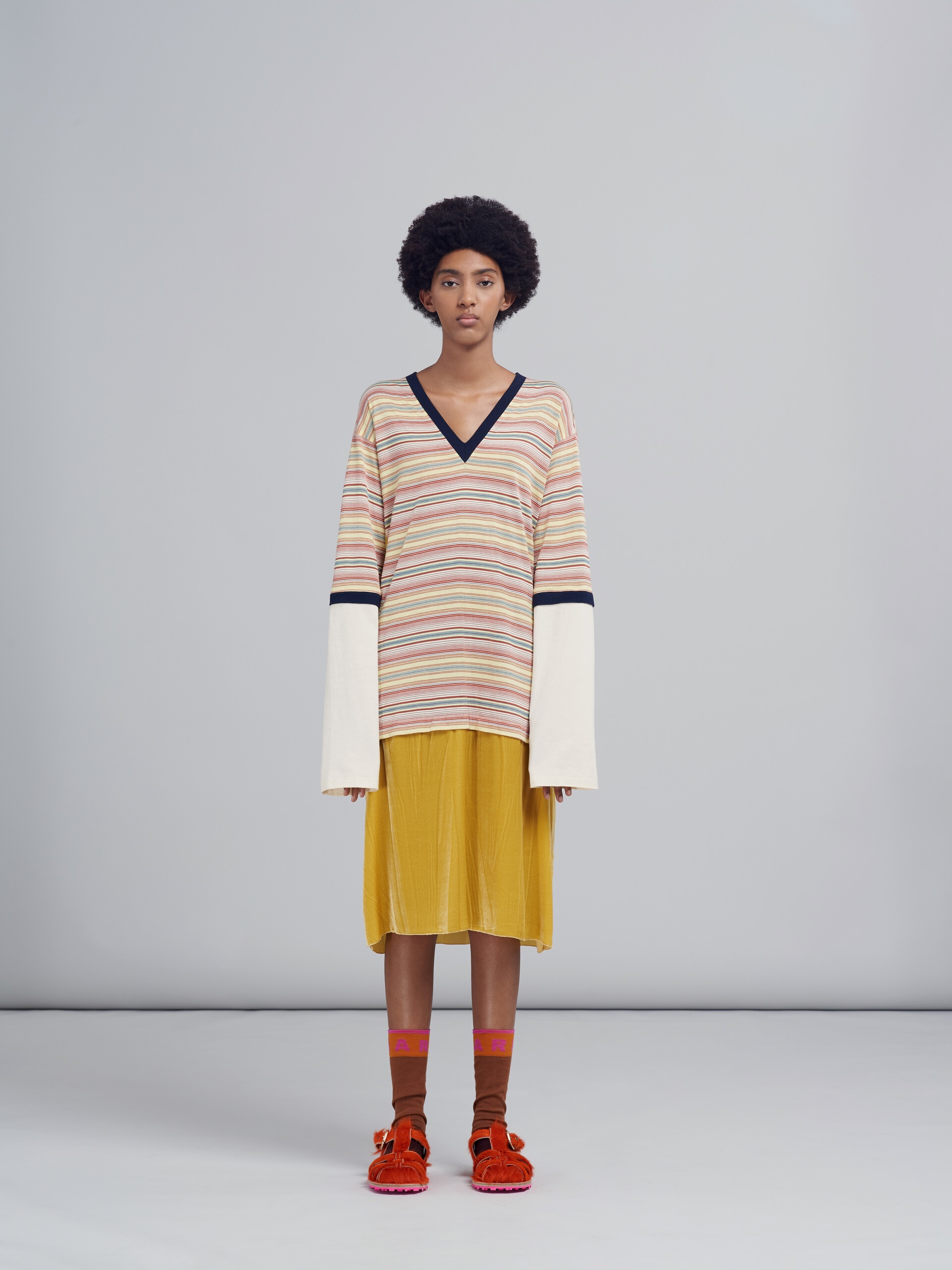 DRESS IN MIXED MATERIAL - 2