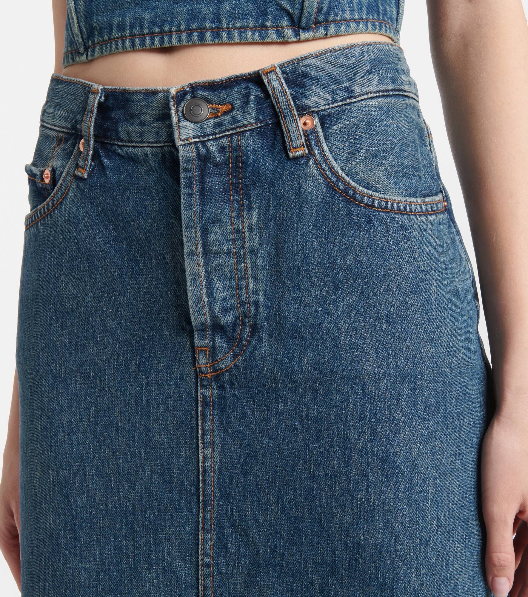 Denim maxi skirt - 4