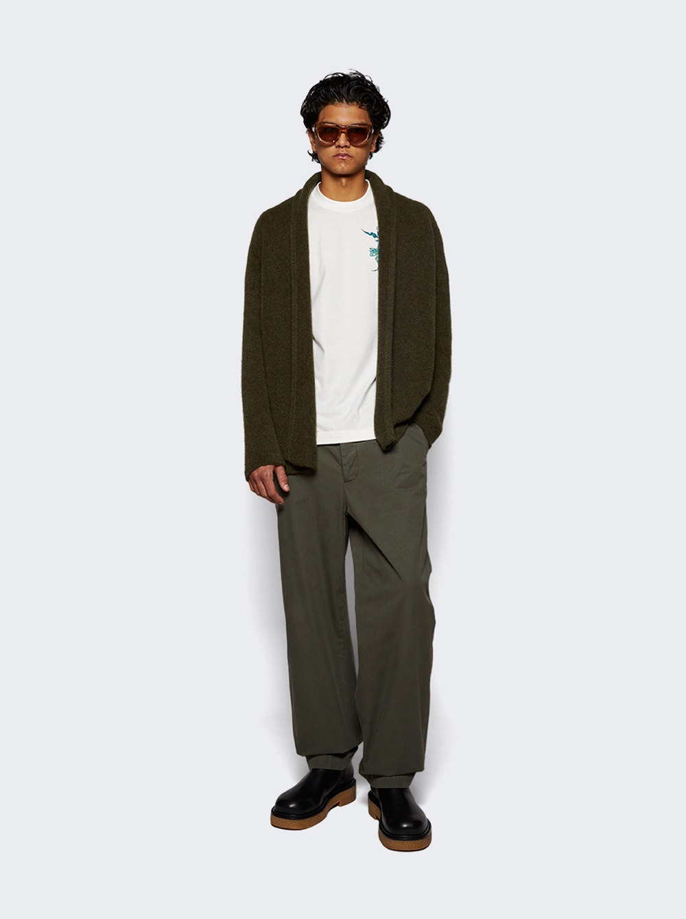 Italy Smoking Jacket New Olive - 2