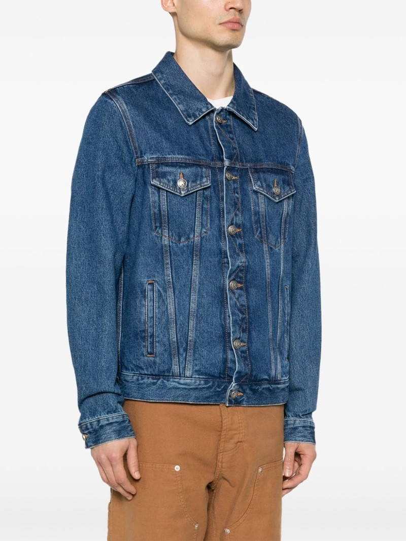 돋을새김된 모노그램 denim 재킷 4