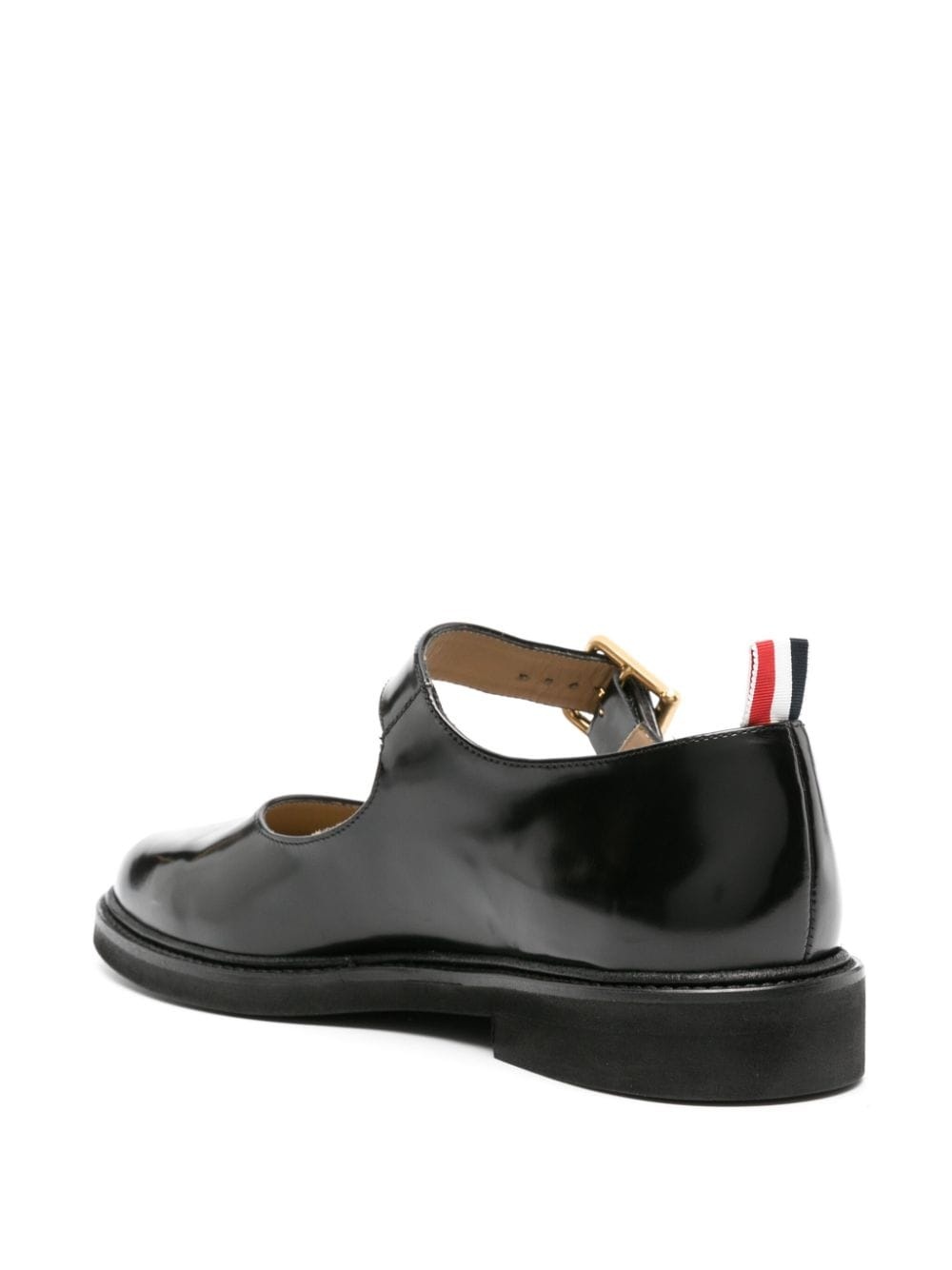 grosgrain-tab leather loafers - 3