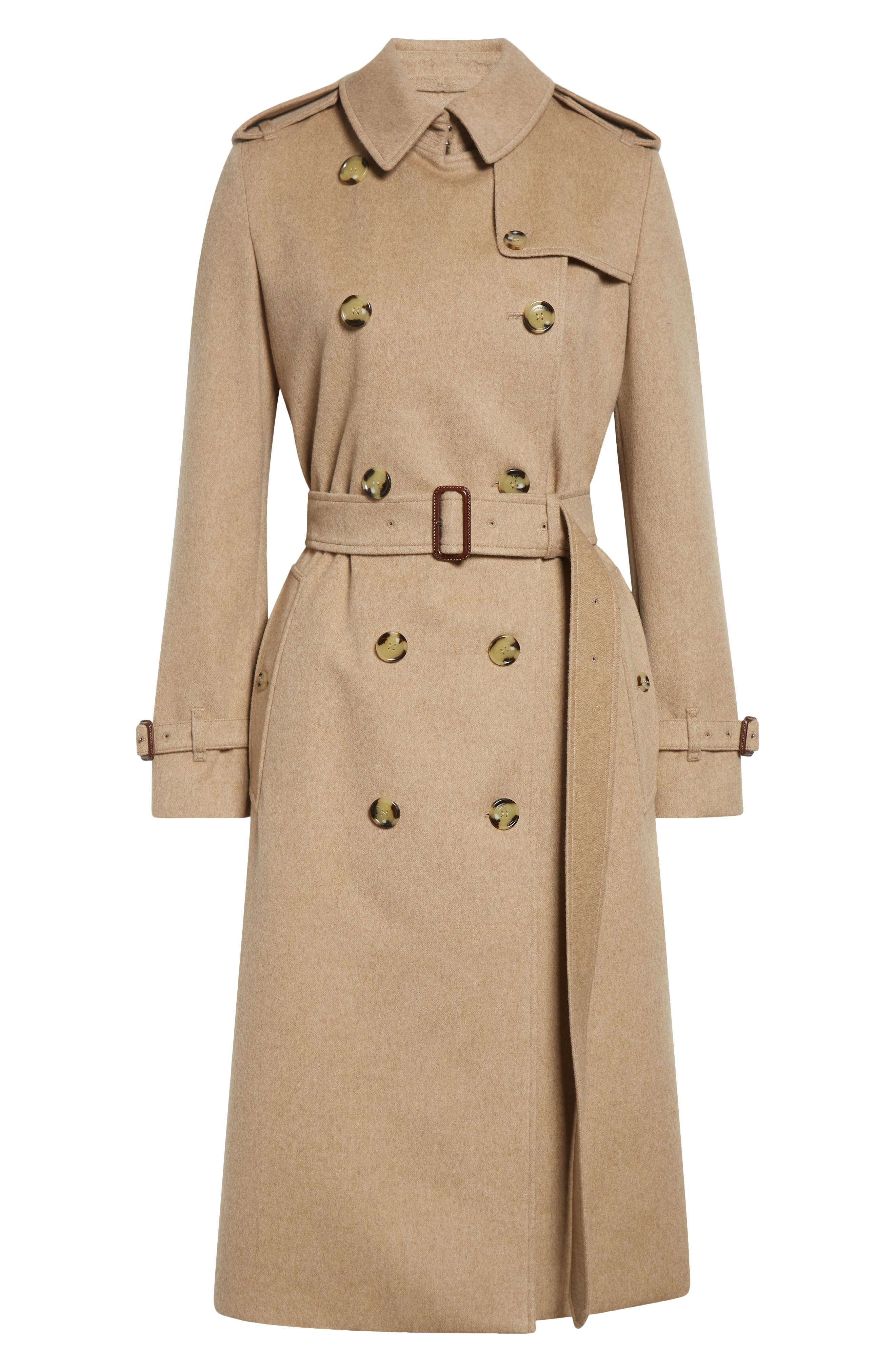 burberry Kensington Cashmere Trench Coat in Trail Melange at Nordstrom - 4