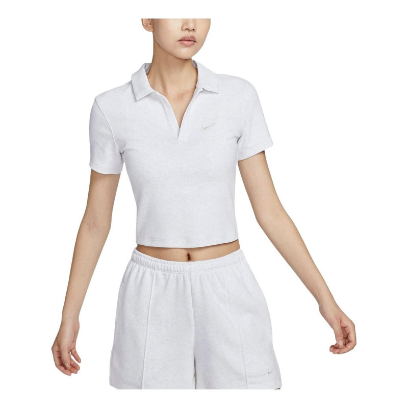 (WMNS) Nike Sportswear Essential 폴로 셔츠 아시아 Sizing 'White' DV7885-051 - 1