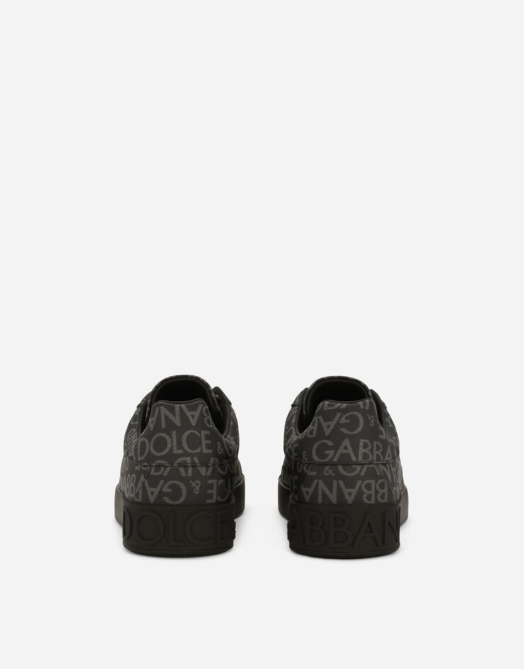 Coated jacquard Portofino sneakers - 3