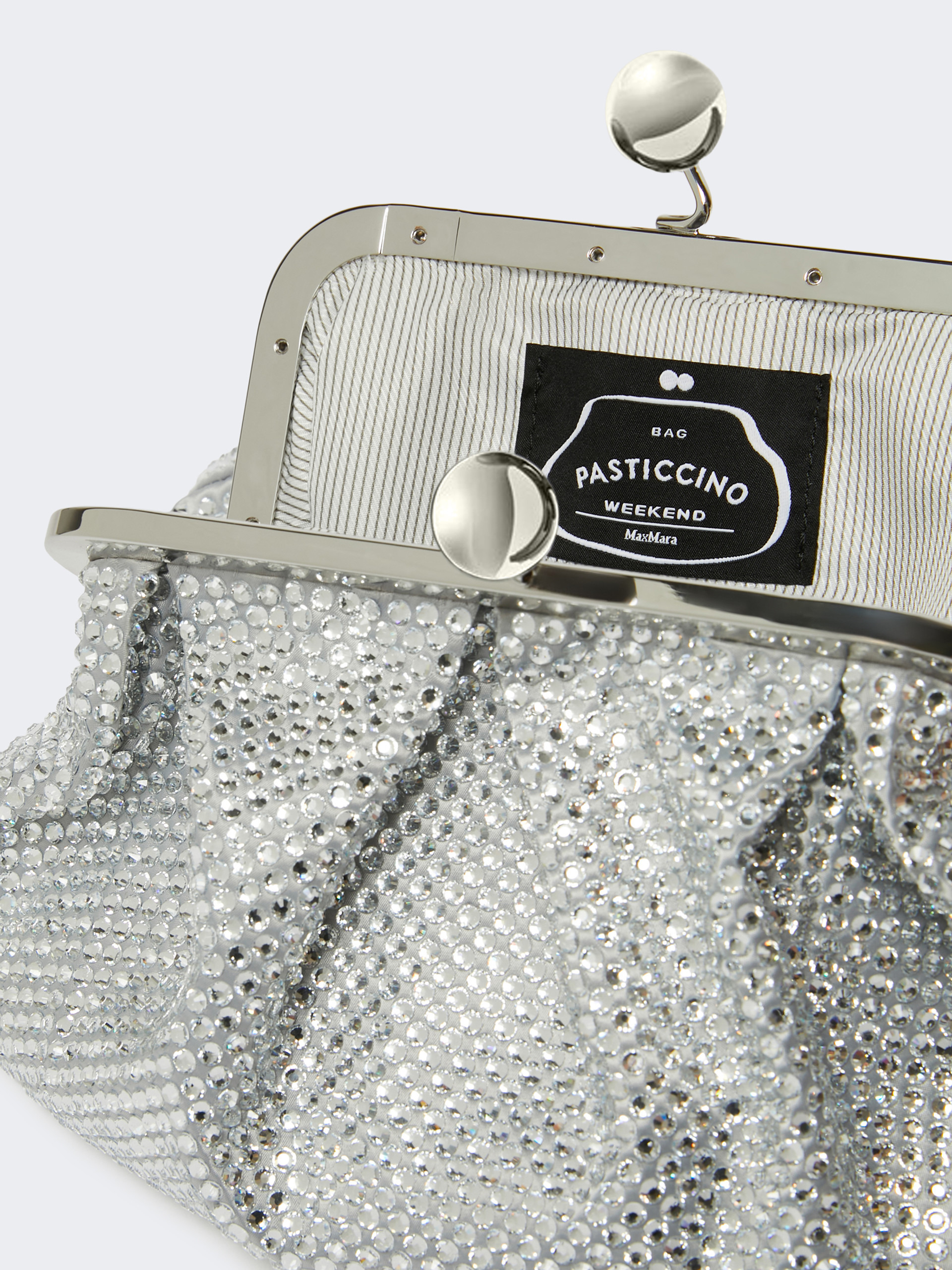 EMY Small Pasticcino Bag in satin with rhinestones - 6