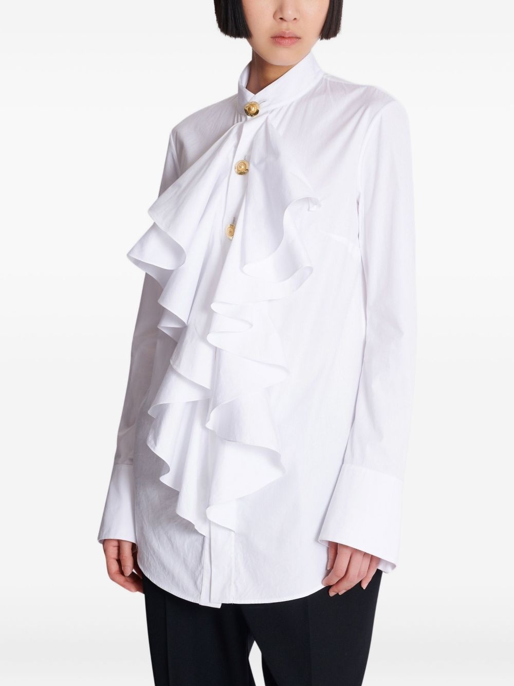 ruffled poplin shirt - 5