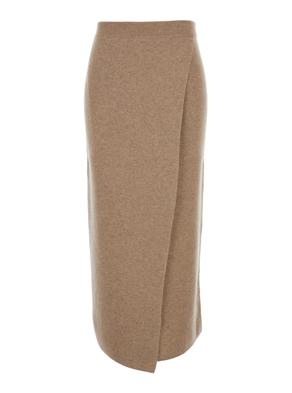 Max Mara Women 'Umbria' Long Beige Skirt With Front Slit In Wool And Cashmere Woman - 1