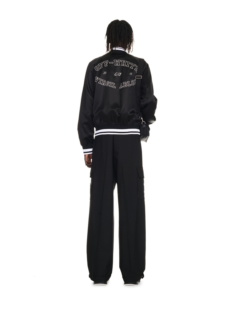 Black College Satin Jacket 4
