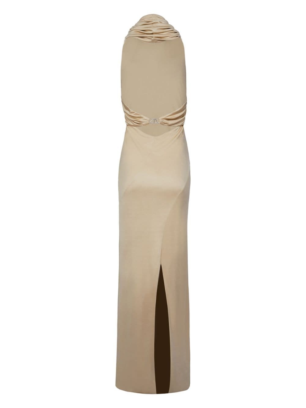hooded jersey maxi dress - 2