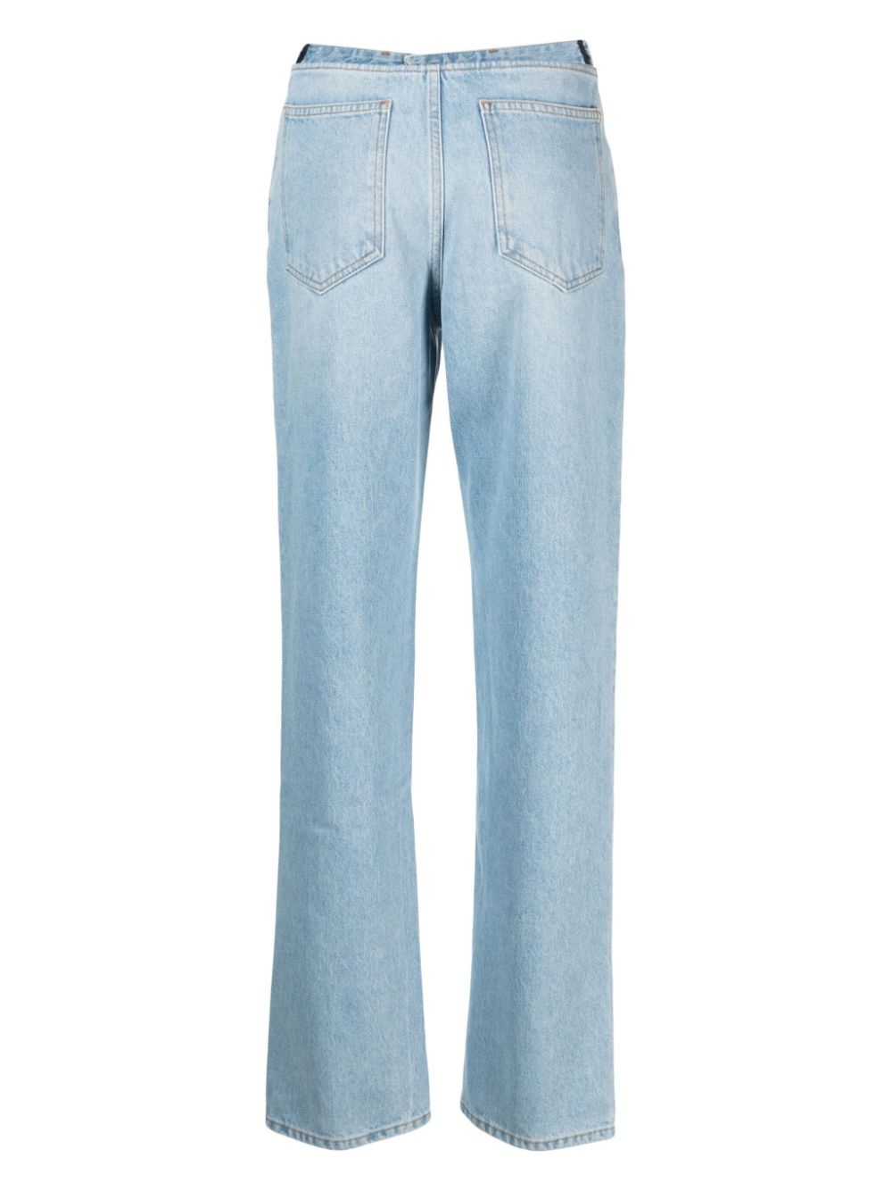 Choker rhinestone-embellished straight-leg jeans - 2