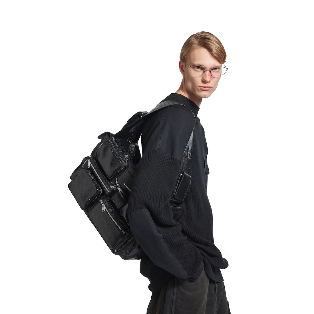 Superbusy Large Sling Bag  in Black - 6