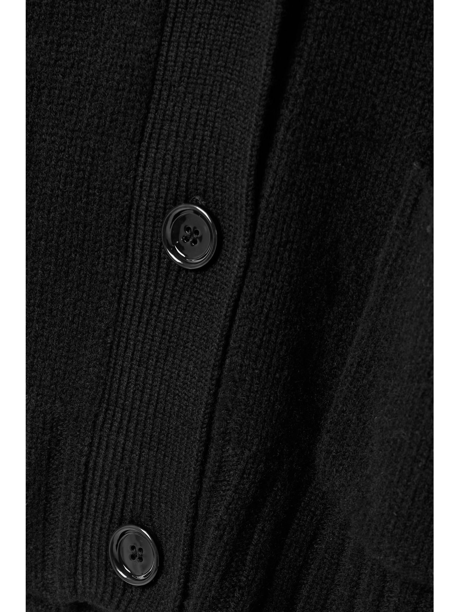 + NET SUSTAIN Wool and cashmere-blend cardigan Black - 5