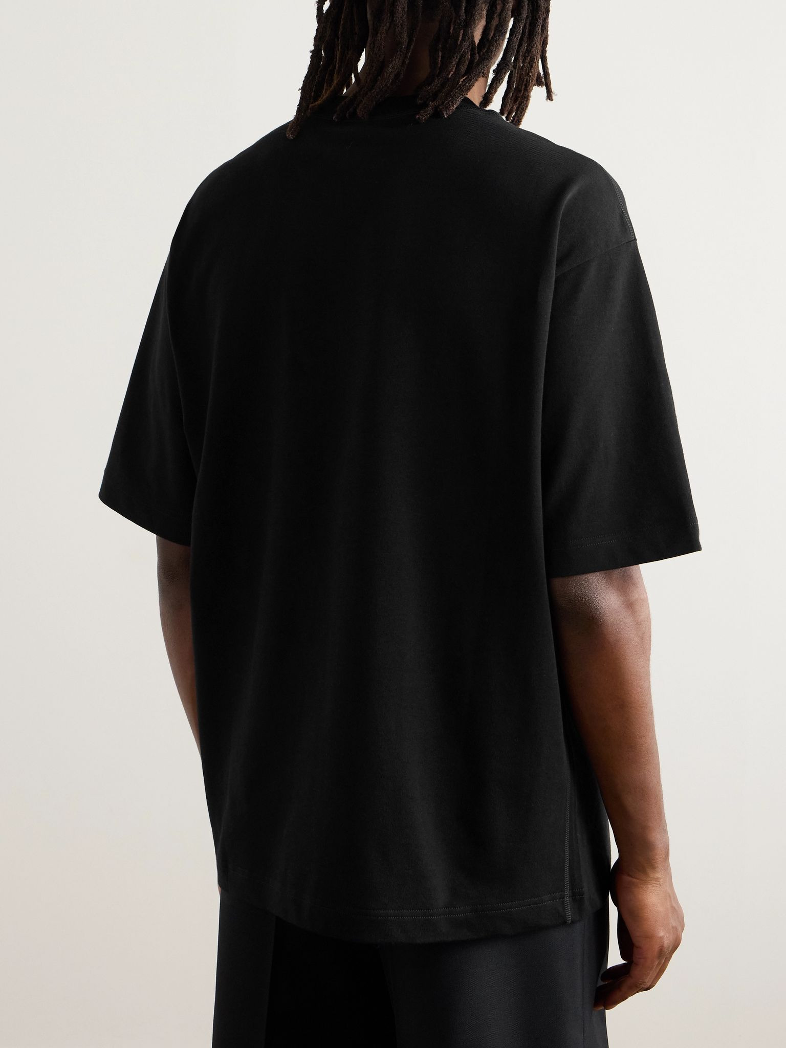 Logo-Print Cotton-Jersey T-Shirt Black - 3