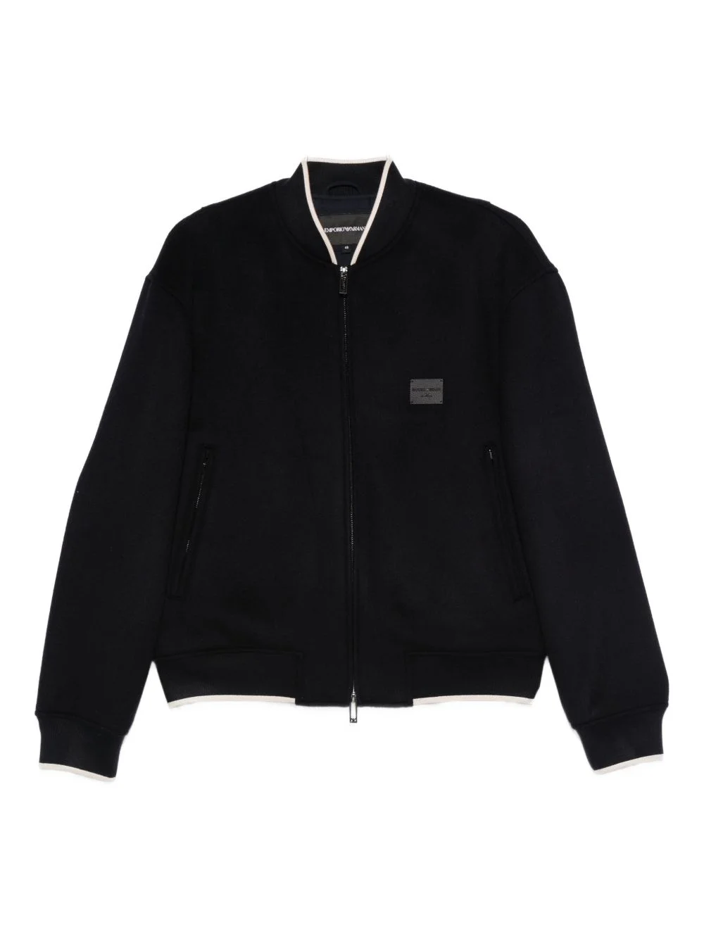 logo-patch bomber jacket - 1