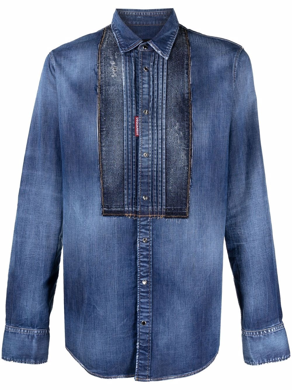 button-up denim shirt - 1