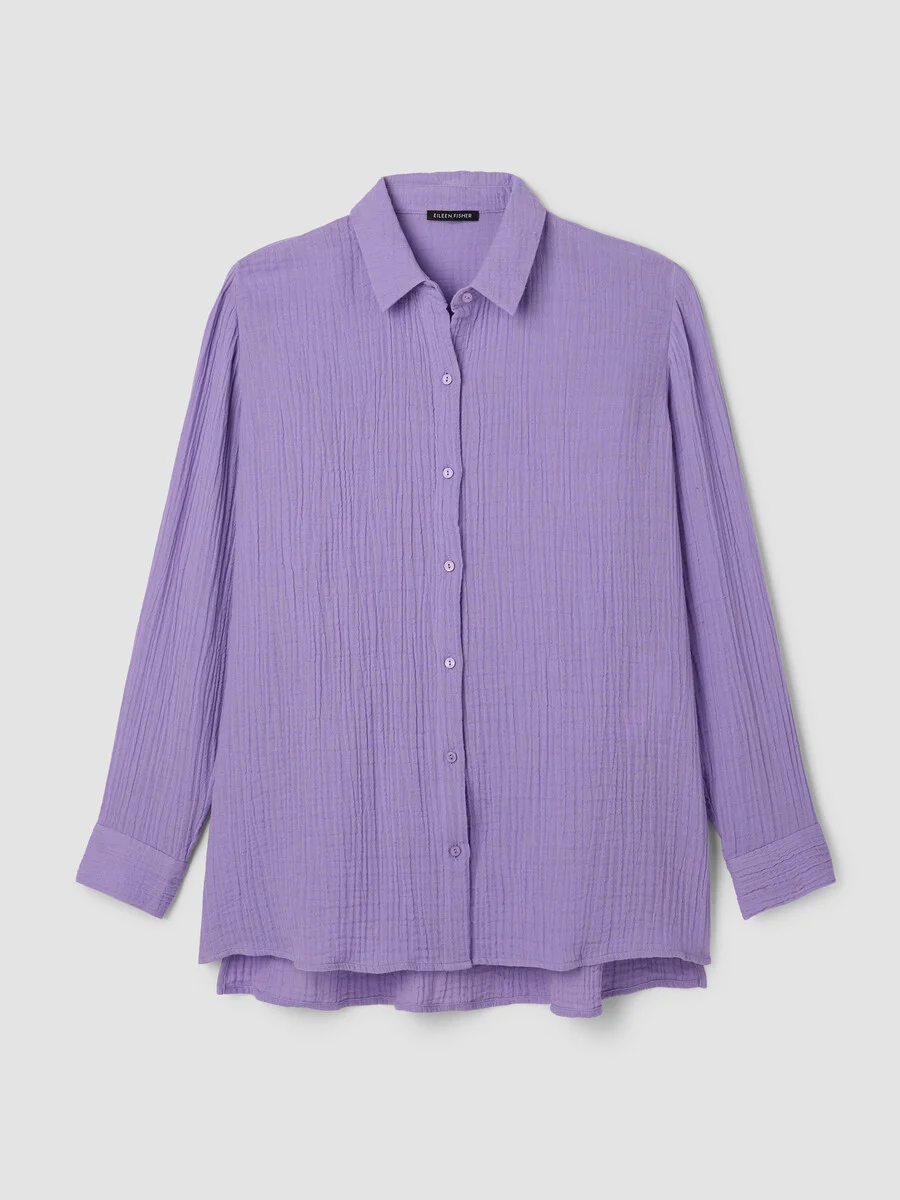Organic Cotton Lofty Gauze Classic Collar Shirt - 1