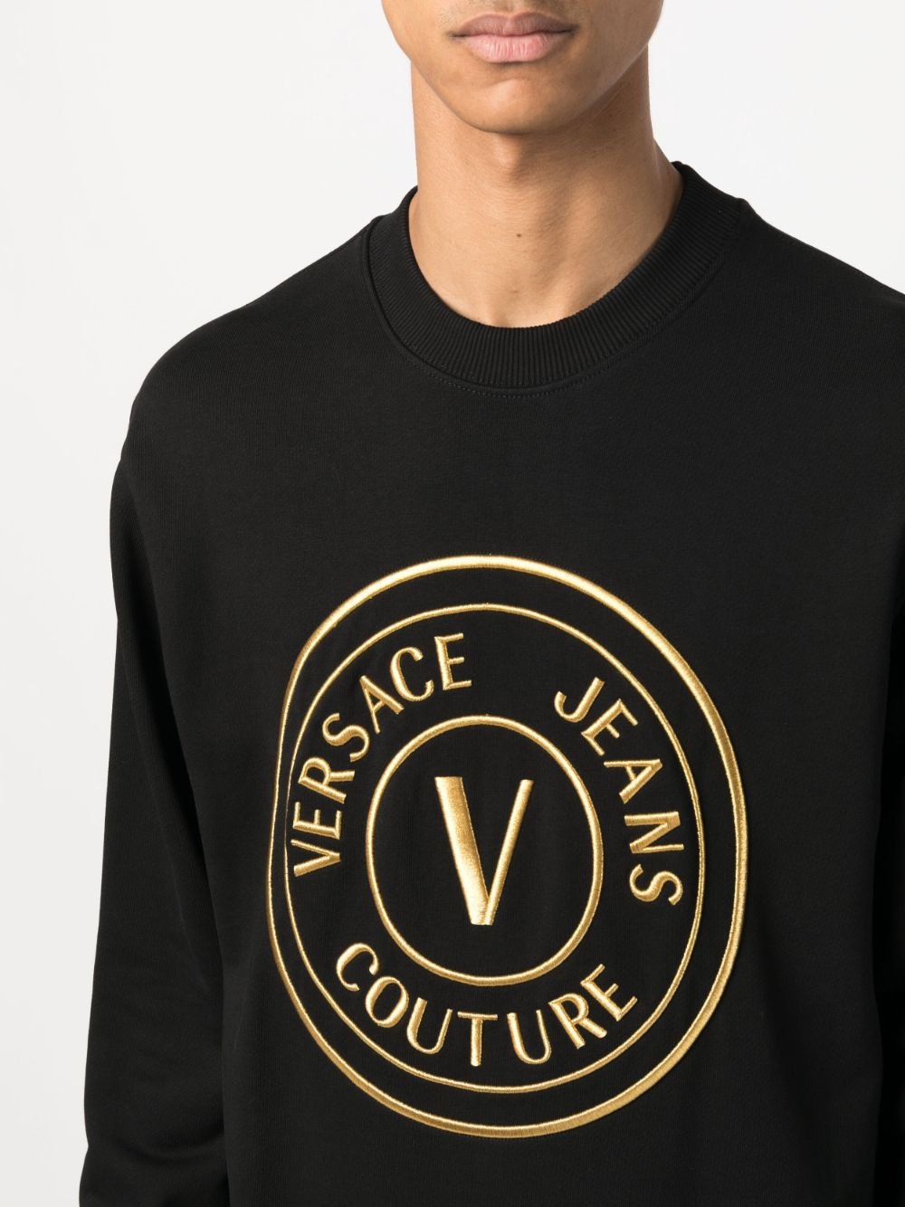 embroidered-logo cotton sweatshirt - 5