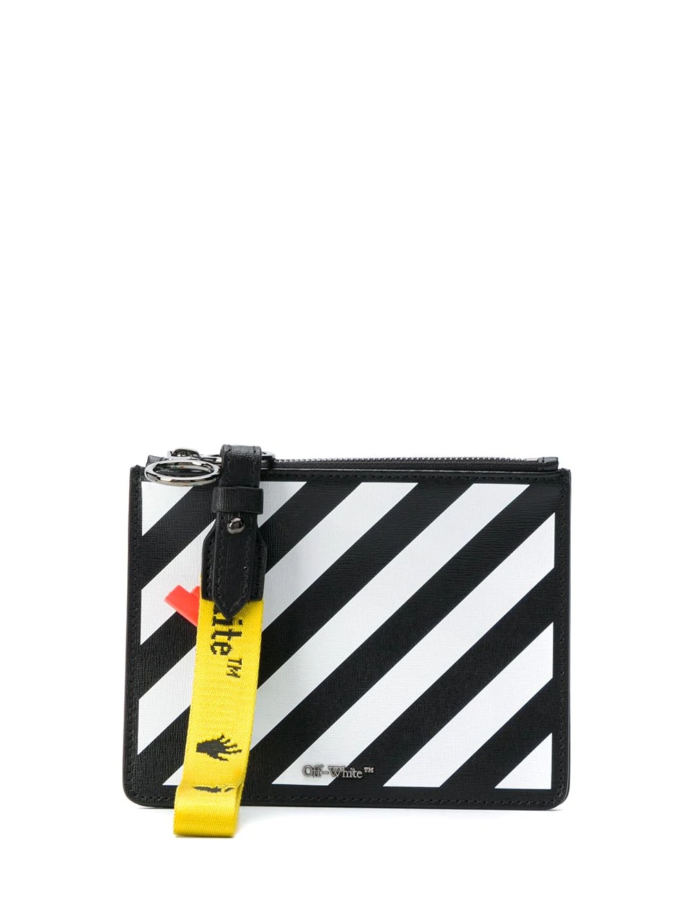 diagonal leather clutch - 1